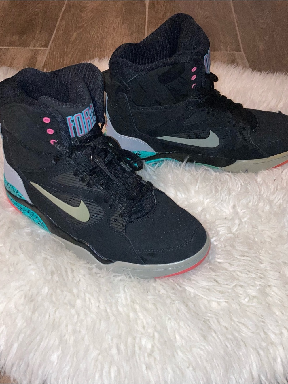 Nike Air Command Force Spurs Fiesta David Robinson Sneaker Shoes Sz 8.5